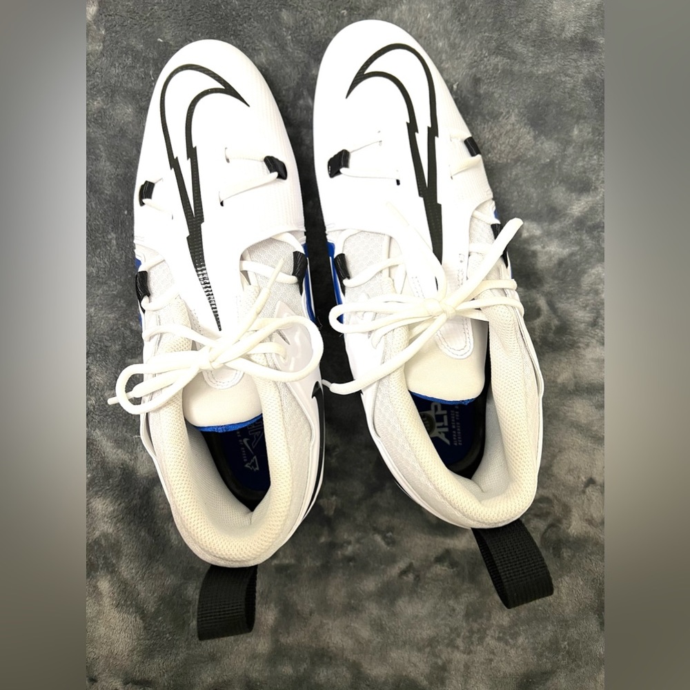 Nike Alpha Menace Pro 3 Football Men's Cleats White/Blue Size 13 NWOT CT6649-101 - Picture 3 of 15